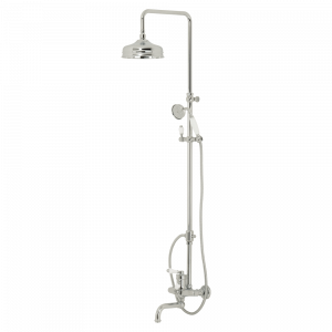 Shower kit with shower column, shower head, hand shower