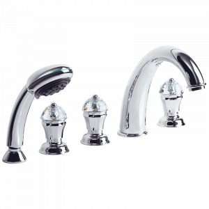 Bathtube set with pull-out handshower, Swarovski