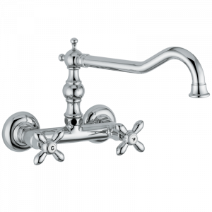 Wall-mounted sink mixer with movable spout Princeton Plus
