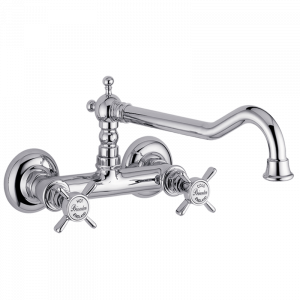 Wall-mounted sink mixer with movable spout Princeton