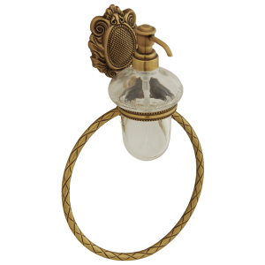 Towel ring with dispenser