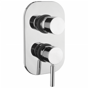 Built-in 3-way shower mixer with diverter
