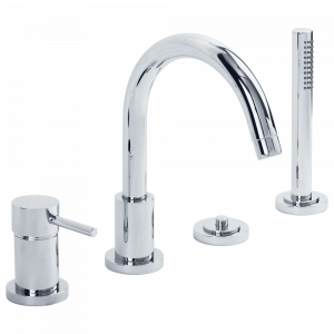 Bathtube set with diverter with pull-out shower