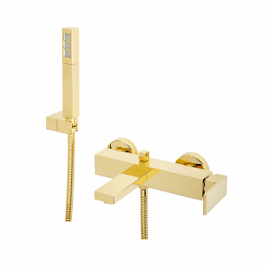 Exposed bathtube mixer with flexible 150 cm and duplex shower