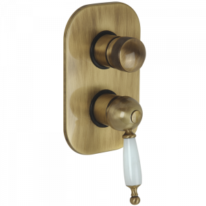 Built-in 3 way shower mixer with diverter