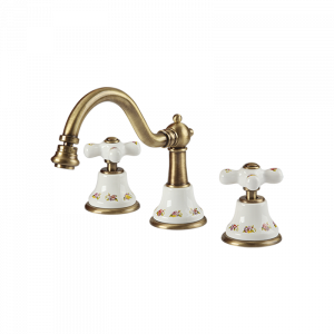 Bidet mixer with click-clack, ceramic