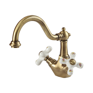 Washbasin mixer with click-clack, сeramic
