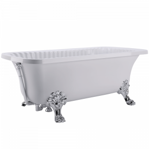 Vasca da bagno Olivia bianco, zampe Migliore