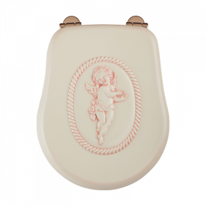 Toilet seat Decape Rosa with Angel decoration