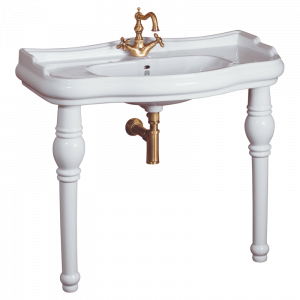 Washbasin on ceramic legs