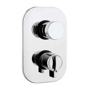 Built-in 3-way thermostatic shower mixer with diverter