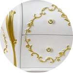 Bianco Opaco / декор Foglia Oro