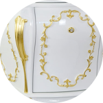 Laccato Bianco / декор Foglia Oro
