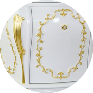 Laccato Bianco / декор Foglia Oro