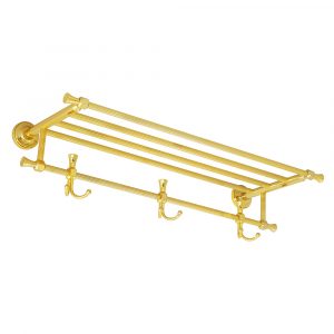 Towel shelf with triple hook, L65