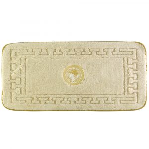 Коврик для ванной комнаты 60х120 см., логотип АФИНА, кремовый, окантовка золото