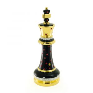 EMOZIONI Король шахматы D21хН61 см, керамика, цвет черный, декор золото, Crystal